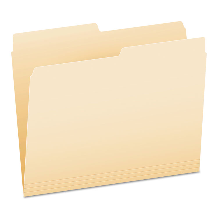 Pendaflex Manila File Folders, 1/2-Cut Tabs: Assorted, Letter Size, 0.75" Expansion, Manila, 100/Box (PFX75212)