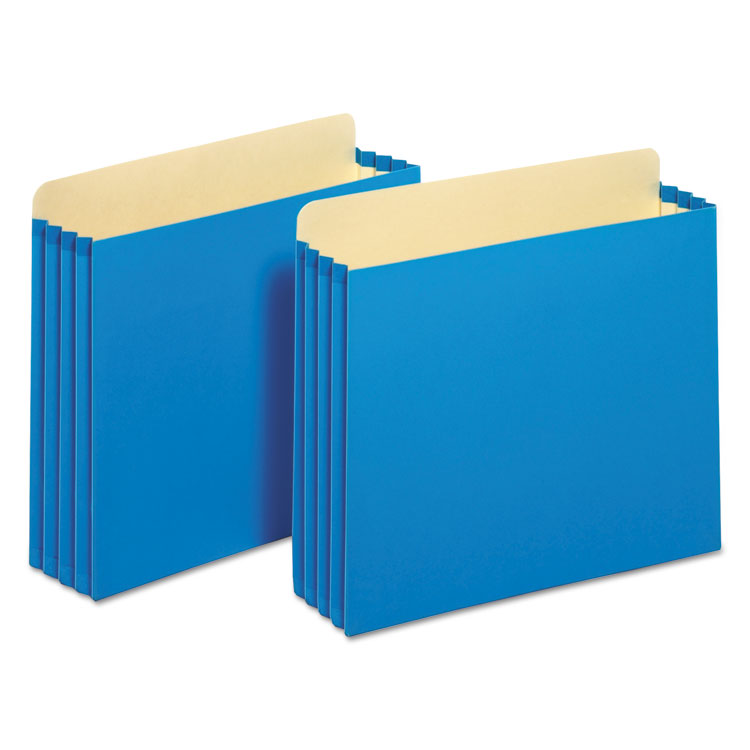 Pendaflex File Cabinet Pockets, 3.5" Expansion, Letter Size, Blue, 10/Box (PFXFC1524PBLU)