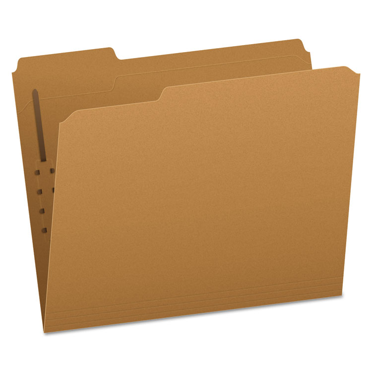 Pendaflex Kraft Fastener Folders, 1/3-Cut Tabs, 1 Fastener, Letter Size, Kraft Exterior, 50/Box (PFXFK211)