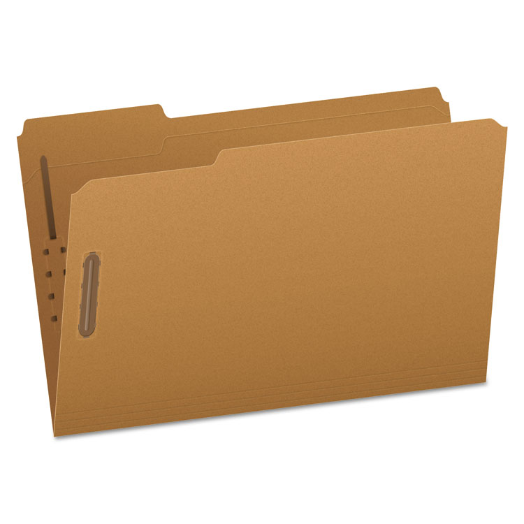 Pendaflex Kraft Fastener Folders, 1/3-Cut Tabs, 2 Fasteners, Legal Size, Kraft Exterior, 50/Box (PFXFK312)