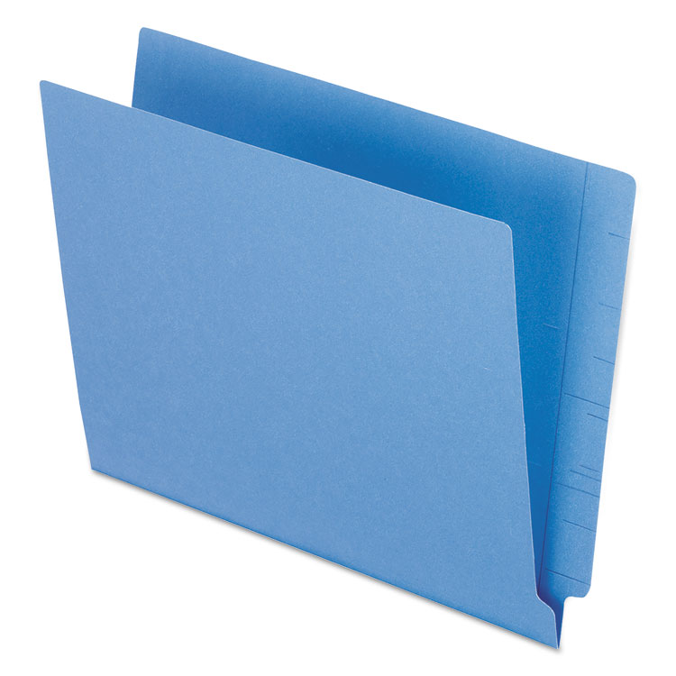 Pendaflex Colored End Tab Folders with Reinforced Double-Ply Straight Cut Tabs, Letter Size, 0.75" Expansion, Blue, 100/Box (PFXH110DBL)