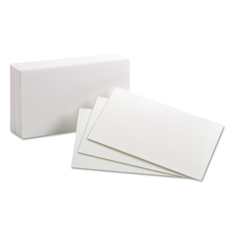 Oxford Unruled Index Cards, 3 x 5, White, 100/Pack (OXF30)