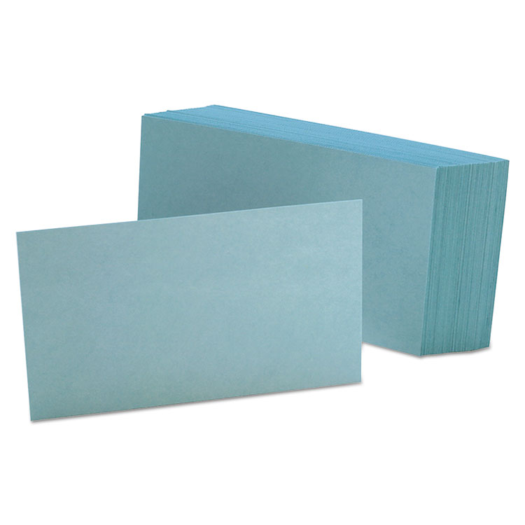 Oxford Unruled Index Cards, 3 x 5, Blue, 100/Pack (OXF7320BLU)