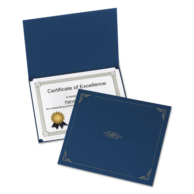 Oxford Certificate Holder, 11.25 x 8.75, Dark Blue, 5/Pack (OXF29900235BGD)