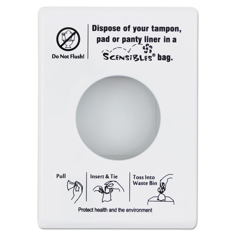 HOSPECO Scensibles Personal Disposal Bag Dispenser, Plastic, White (HOSSDW)