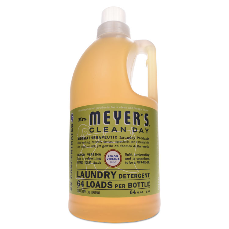 Mrs. Meyer's Liquid Laundry Detergent, Lemon Verbena Scent, 64 oz Bottle, 6/Carton (SJN375577)