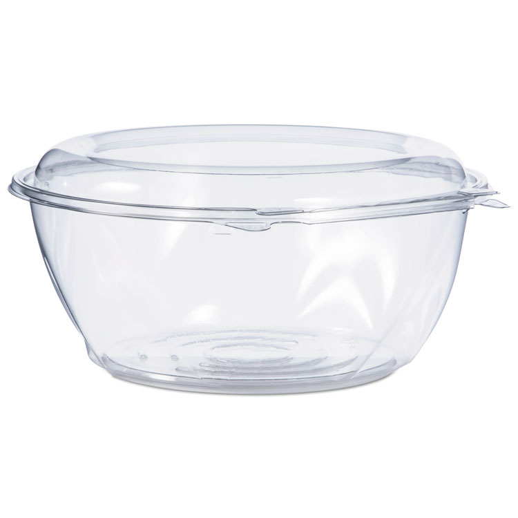 Dart Tamper-Resistant, Tamper-Evident Bowls with Dome Lid, 64 oz, 8.9" Diameter x 4" h, Clear, Plastic, 100/Carton (DCCCTR64BD)