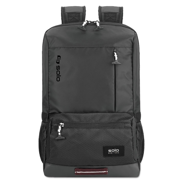 Solo Draft Backpack, Fits Devices Up to 15.6", Nylon, 6.25 x 18.12 x 18.12, Black (USLVAR7014)