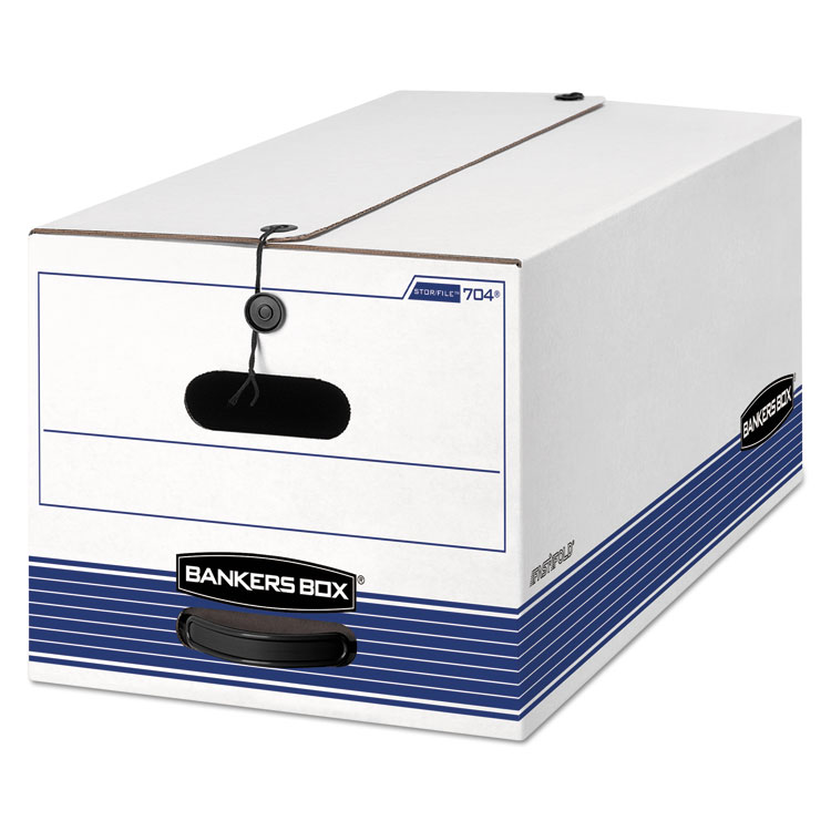Bankers Box STOR/FILE Medium-Duty Strength Storage Boxes, Letter Files, 12" x 24.13" x 10.25", White, 20/Carton (FEL0070409)