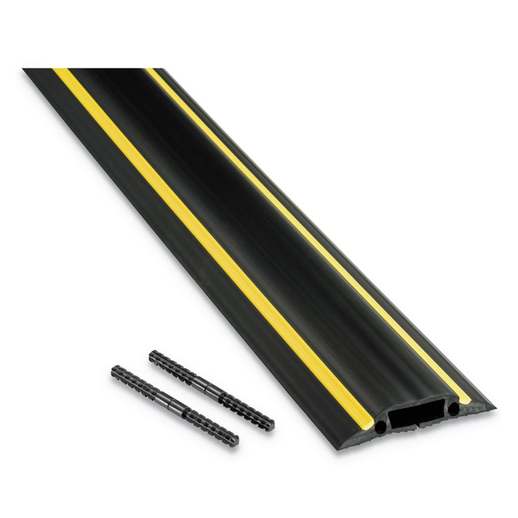 D-Line Medium-Duty Floor Cable Cover, 3.25" Wide x 30 ft Long, Black (DLNFC83H9M)