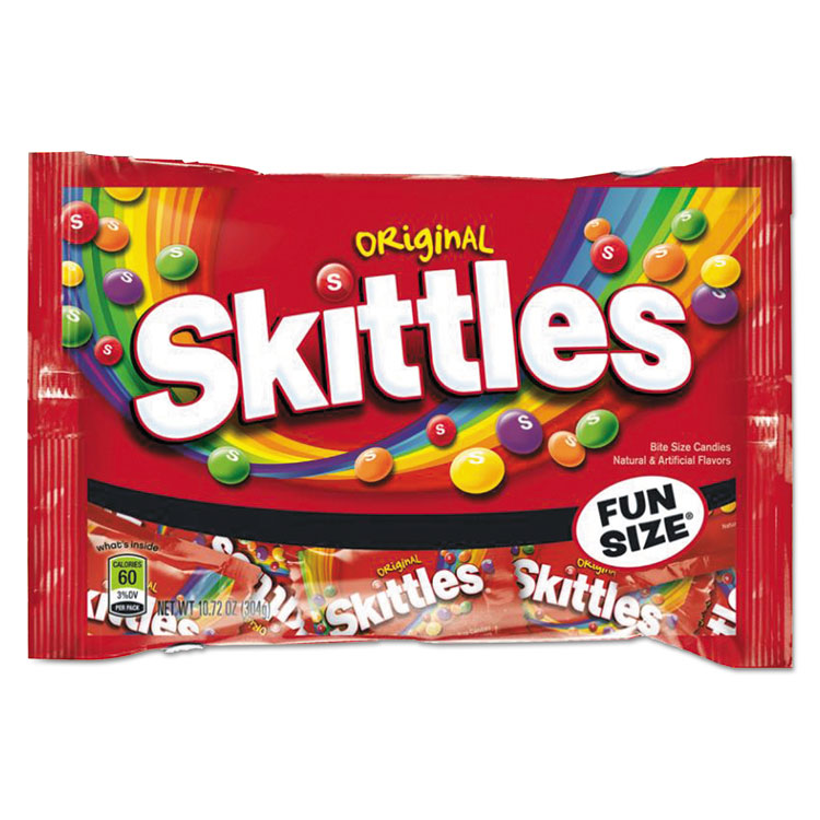 Skittles Chewy Candy, Original, Fun Size, 10.72 oz Bag (SKT24581)