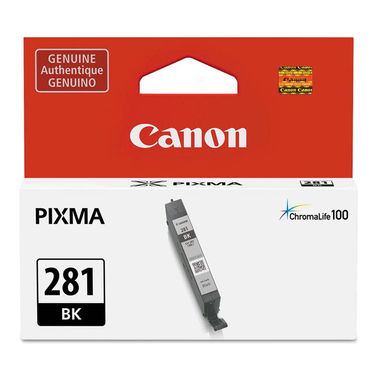 Canon 2091C001 (CLI-281) ChromaLife100+ Ink, 750 Page-Yield, Black (CNM2091C001)