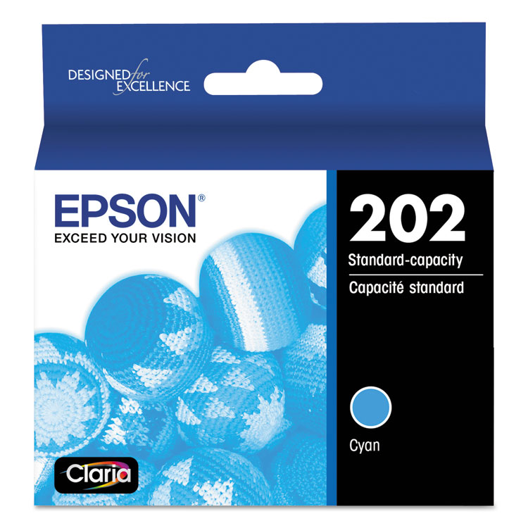 Epson T202220-S (202) Claria Ink, 165 Page-Yield, Cyan (EPST202220S)