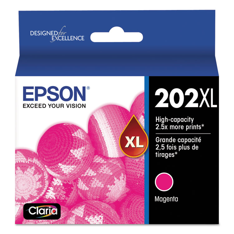 Epson T202XL320-S (202XL) Claria High-Yield Ink, 470 Page-Yield, Magenta (EPST202XL320S)