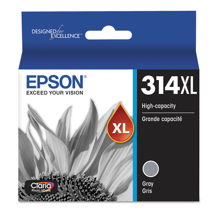 Epson T314XL720-S (314XL) Claria High-Yield Ink, 830 Page-Yield, Gray (EPST314XL720S)