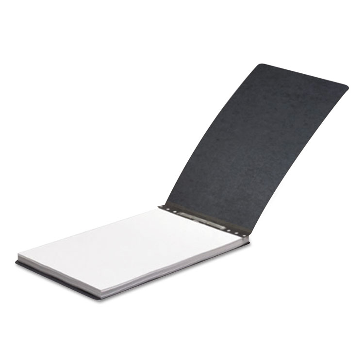 ACCO PRESSTEX Report Cover with Tyvek Reinforced Hinge, Top Bound, Two-Piece Prong Fastener, 2" Capacity, 11 x 14, Black/Black (ACC19021)