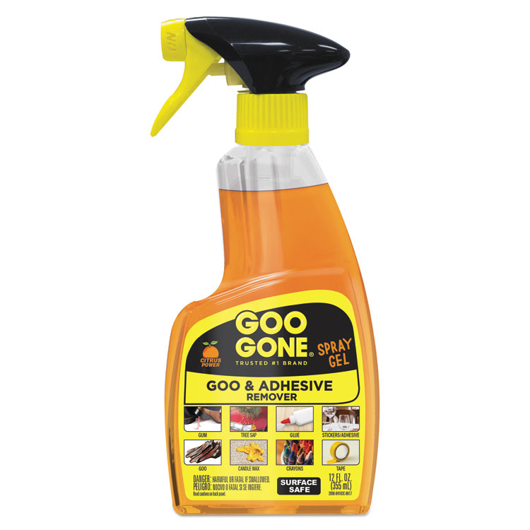 Goo Gone Spray Gel Cleaner, Citrus Scent, 12 oz Spray Bottle (WMN2096EA)