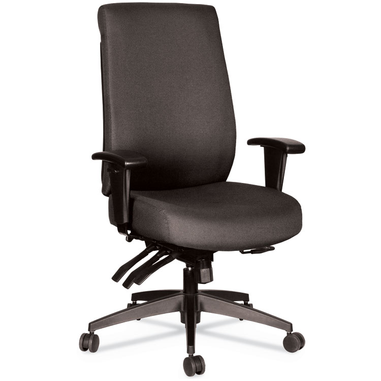 Alera Alera Wrigley Series 24/7 High Performance High-Back Multifunction Task Chair, Supports 300 lb, 17.24" to 20.55" Seat, Black (ALEHPT4101)