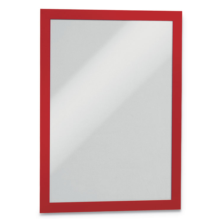 Durable DURAFRAME Sign Holder, 8.5 x 11, Red Frame, 2/Pack (DBL476803)