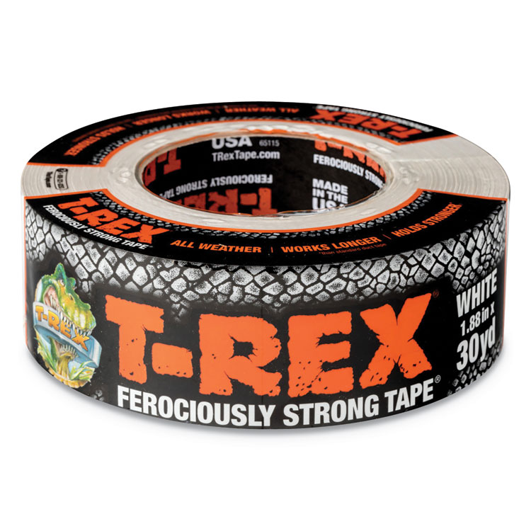 T-REX Duct Tape, 3" Core, 1.88" x 30 yds, White (DUC241534)
