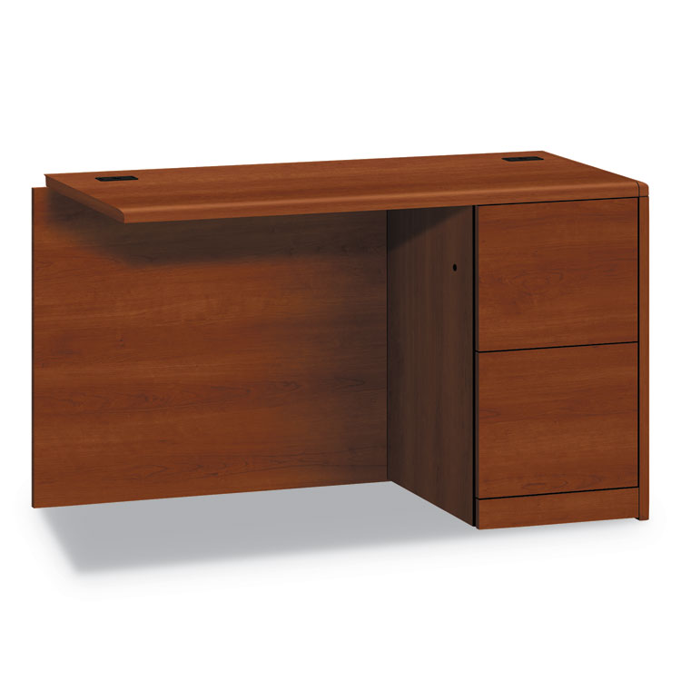 HON 10700 Series Full Right Pedestal Return, 48w x 24d x 29.5h, Cognac (HON10711RCO)