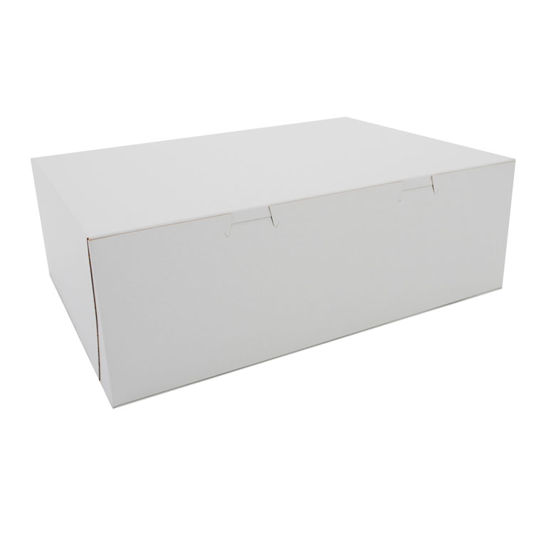 SCT White One-Piece Non-Window Bakery Boxes, 15 x 11 x 5, White, Paper, 100/Carton (SCH1027)