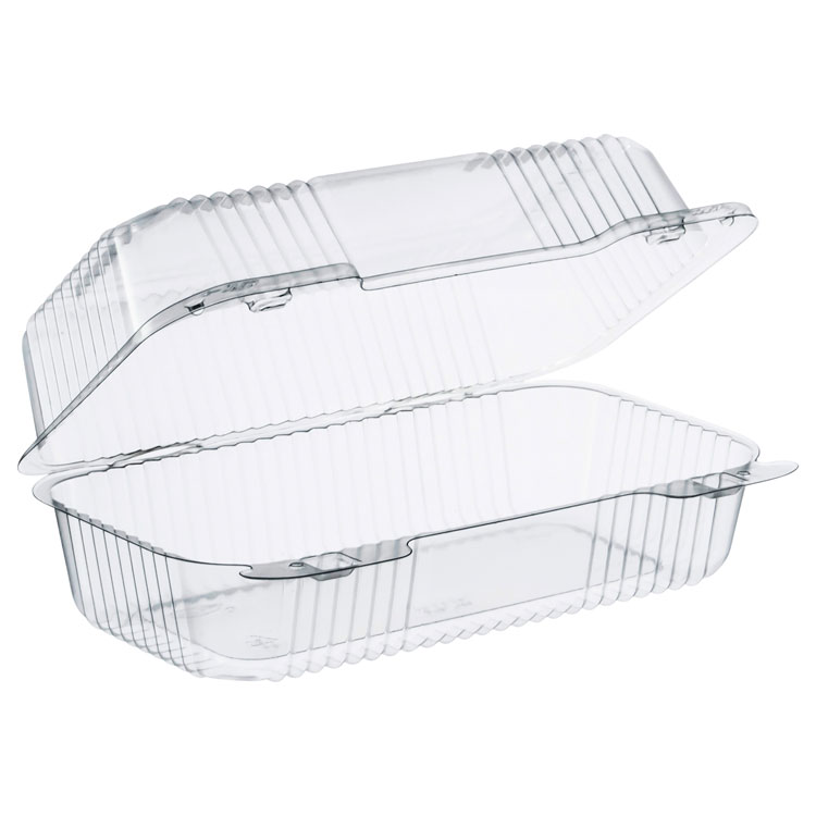 Dart StayLock Clear Hinged Lid Containers, 5.4 x 9 x 3.5, Clear, Plastic, 250/Carton (DCCC35UT1)