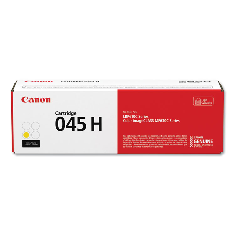 Canon 1243C001 (045) High-Yield Toner, 2,200 Page-Yield, Yellow (CNM1243C001)