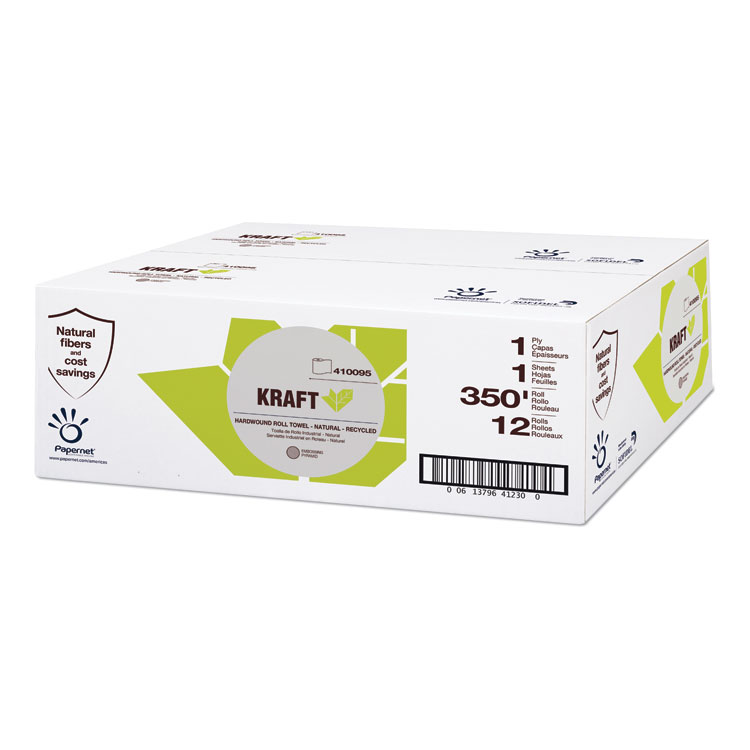 Papernet Kraft Tech Hardwound Paper Towel, Kraft, 1-Ply, 5.5 x 5.5, Brown, 350 ft/Roll, 12 Rolls/Carton (SOD410095)