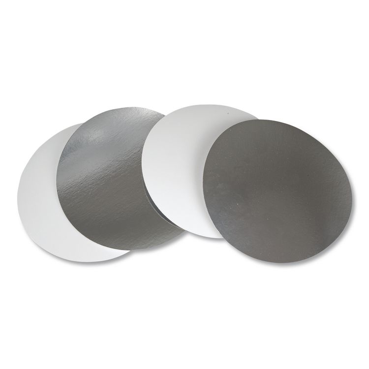 DURABLE PACKAGING Flat Board Lids, For 8" Round Containers, Silver, Paper, 500/Carton (DPKL280500)