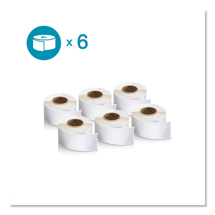 DYMO LW Address Labels, 1.13" x 3.5", White, 130 Labels/Roll, 6 Rolls/Pack (DYM2050818)