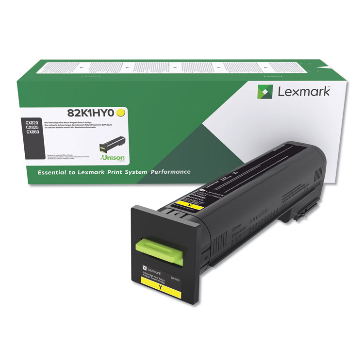 Lexmark 82K1HY0 Return Program High-Yield Toner, 17,000 Page-Yield, Yellow (LEX82K1HY0)