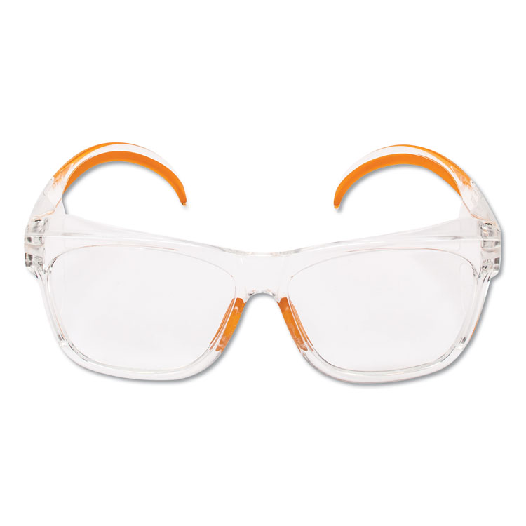 KleenGuard Maverick Safety Glasses, Clear/Orange, Polycarbonate Frame, 12/Box (ANS49301)