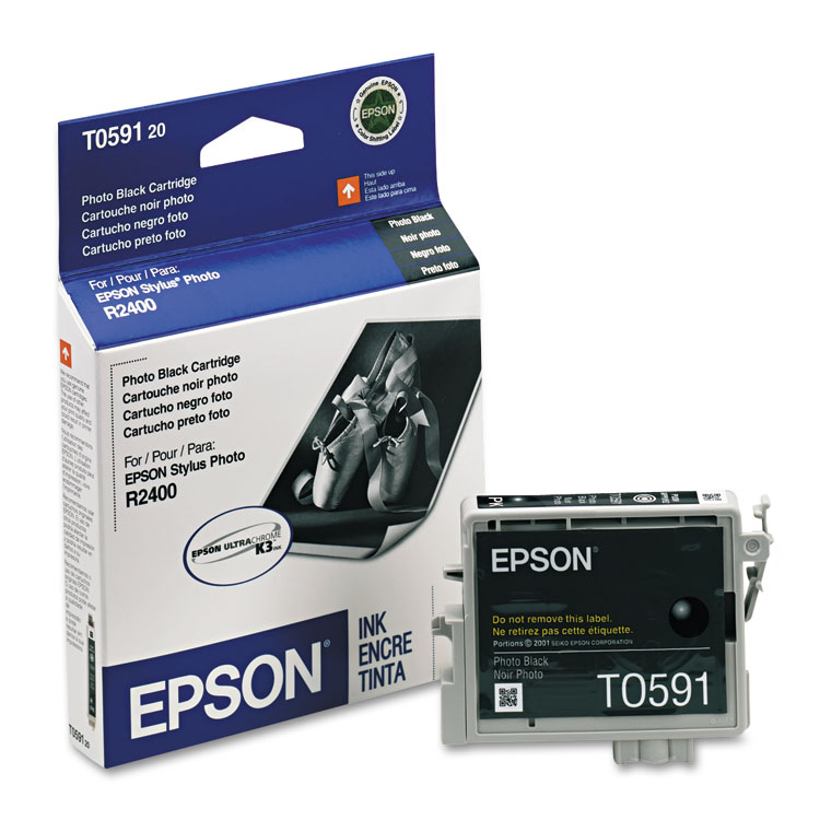 Epson T059120 (59) UltraChrome K3 Ink, 640 Page-Yield, Photo Black (EPST059120)