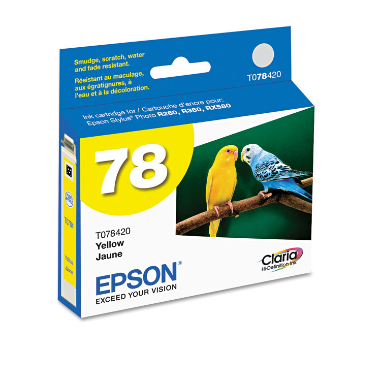 Epson T078420-S (78) Claria Ink, 430 Page-Yield, Yellow (EPST078420S)