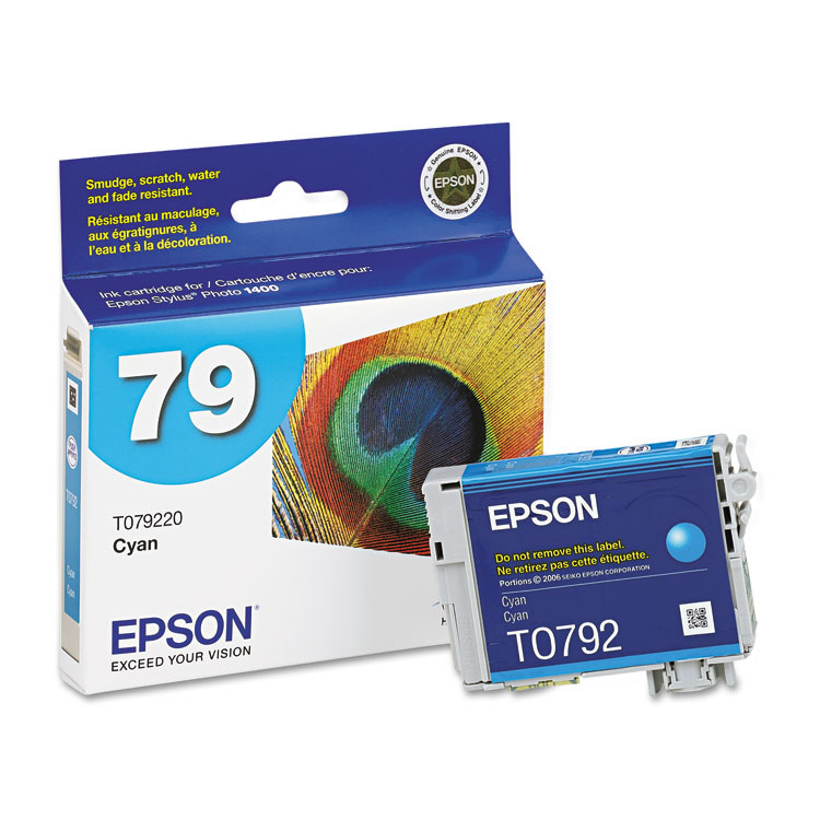 Epson T079220 (79) Claria High-Yield Ink, 810 Page-Yield, Cyan (EPST079220)