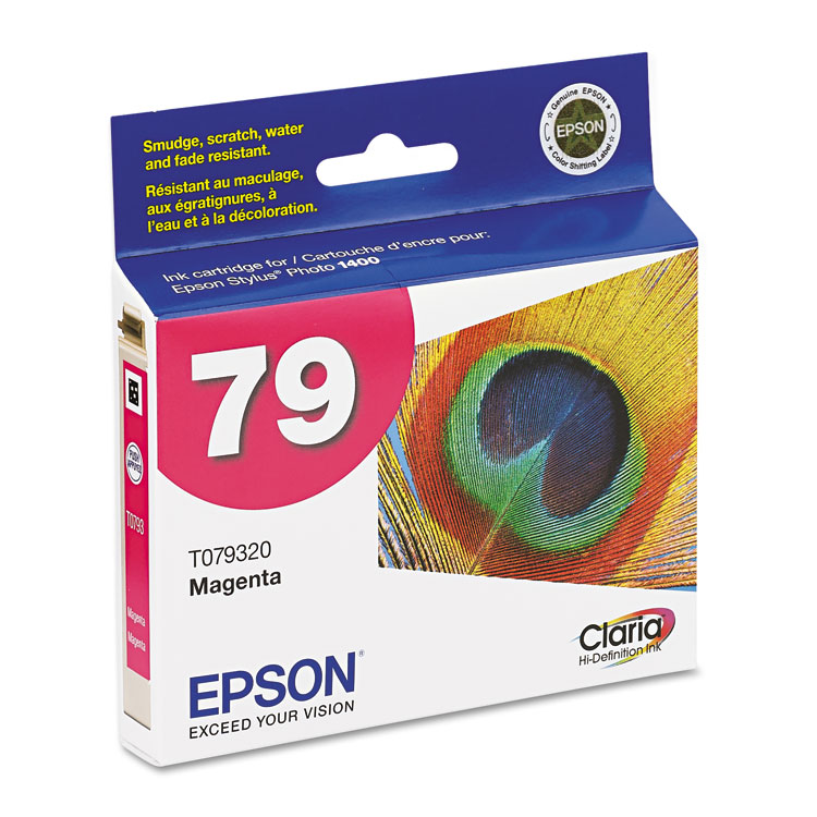Epson T079320 (79) Claria High-Yield Ink, 810 Page-Yield, Magenta (EPST079320)