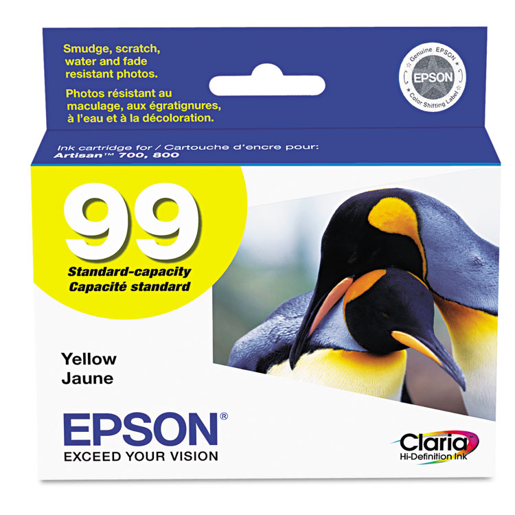 Epson T099420-S (99) Claria Ink, 450 Page-Yield, Yellow (EPST099420S)
