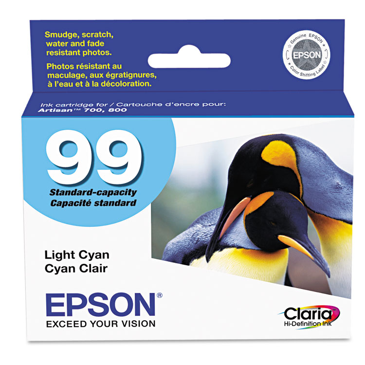 Epson T099520-S (99) Claria Ink, 450 Page-Yield, Light Cyan (EPST099520S)