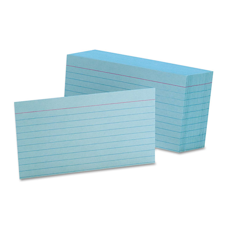 Oxford Ruled Index Cards, 3 x 5, Blue, 100/Pack (OXF7321BLU)