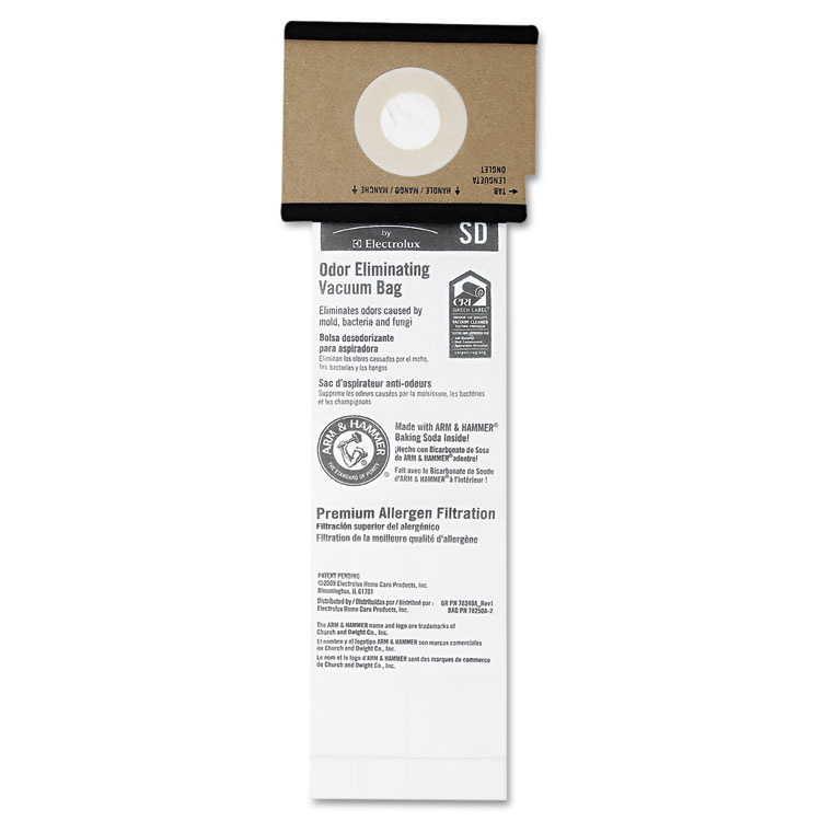 Arm & Hammer SD Premium Allergen Vacuum Bags with Arm and Hammer for SC9100 Series, 5/Pack, 10 Packs/Carton (EUR63262B10CT)