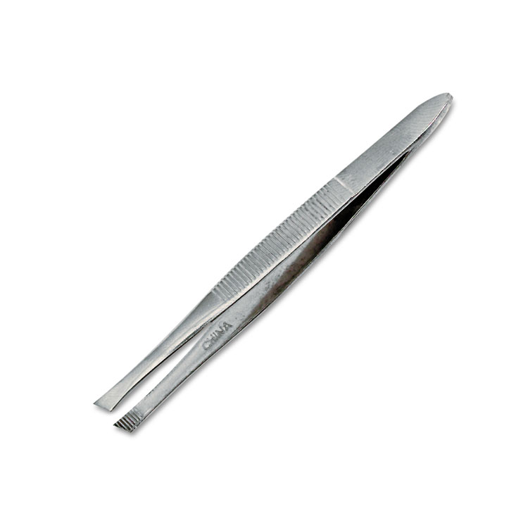 First Aid Only Tweezers, Stainless Steel, 3" (FAOFAE6019)