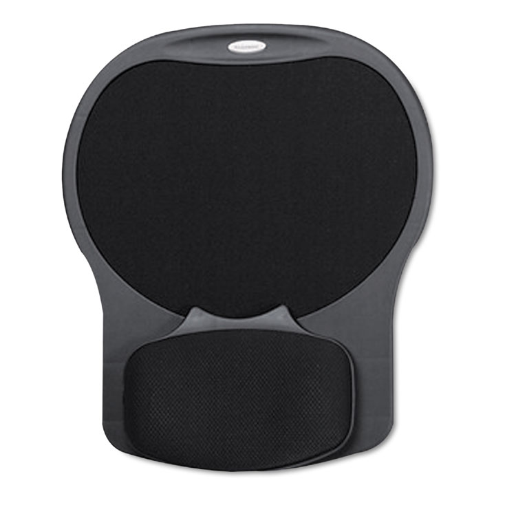 Fellowes Easy Glide Gel Mouse Pad with Wrist Rest, 10 x 12, Black (FEL93730)