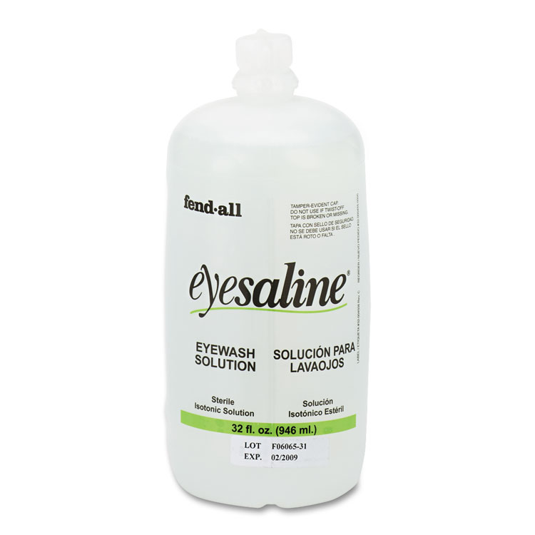 Honeywell Fendall Eyesaline Eyewash Saline Solution Bottle Refill, 32 oz Bottle (FND3200045500EA)