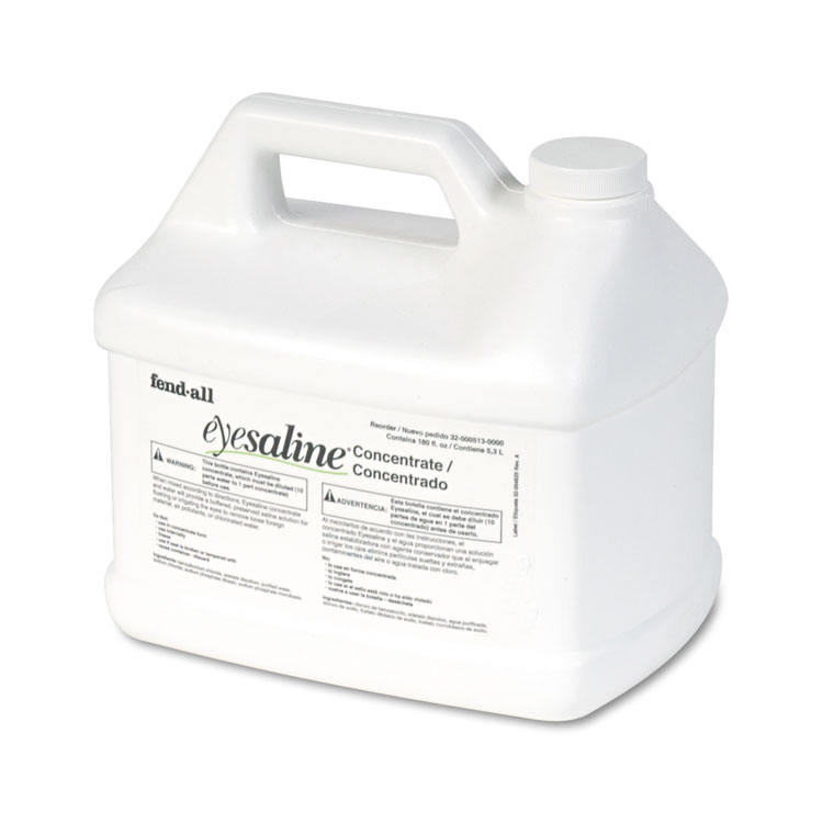 Honeywell Fendall Eyesaline Stream II Eyewash Station Refill, 180 oz Bottle, 4/Carton (FND320005130000)