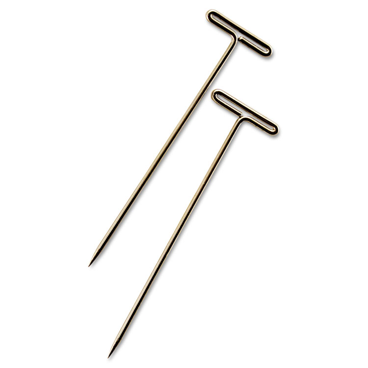 GEM T-Pins, Steel, Silver, 1.5", 100/Box (GEM87T)