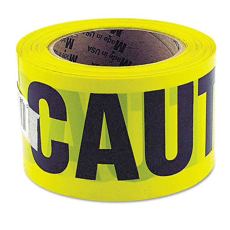 Great Neck Caution Safety Tape, Non-Adhesive, 3" x 1,000 ft, Yellow (GNS10379)