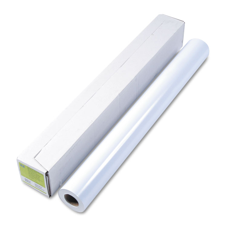 HP DesignJet Large Format Paper for Inkjet Prints, 7 mil, 36" x 100 ft, Satin White (HEWQ1421B)