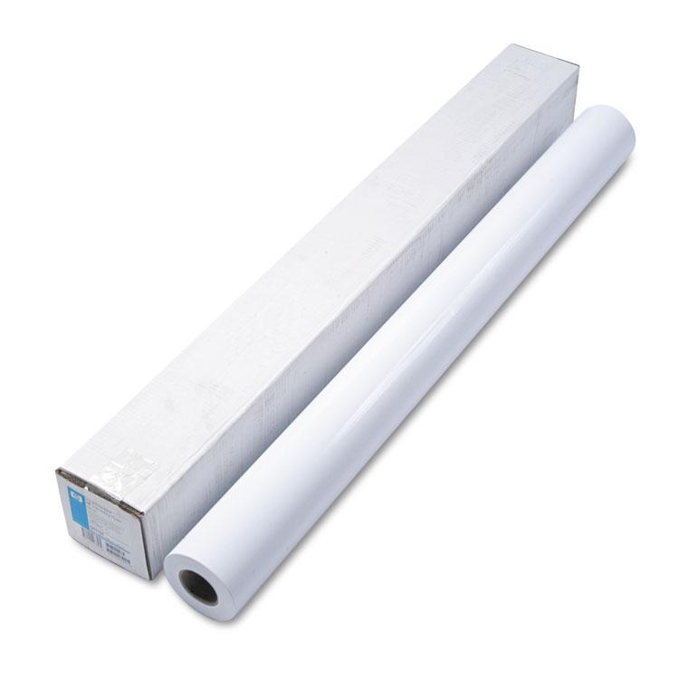 HP DesignJet Large Format Paper for Inkjet Prints, 7 mil, 42" x 100 ft, Gloss White (HEWQ6576A)