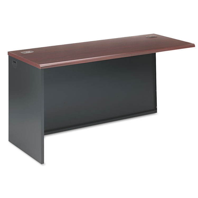 HON 38000 Series Return Shell, Left, 60w x 24d x 29.5h, Mahogany/Charcoal (HON38946LNS)